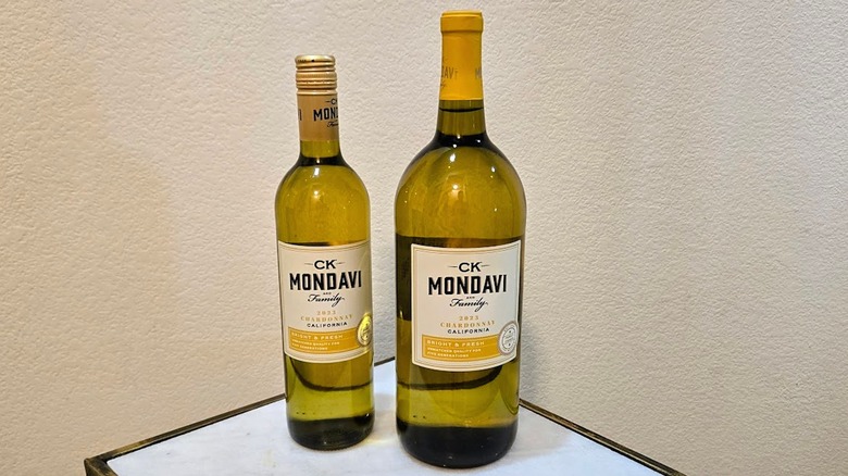 Standard and magnum bottles of CK Mondavi Chardonnay