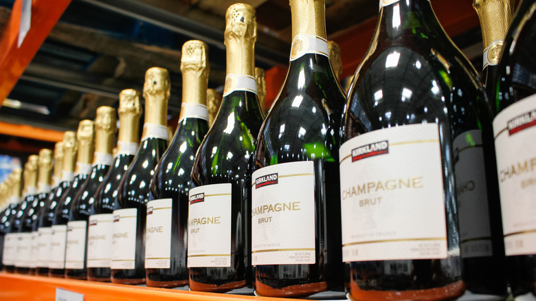 Kirkland Champagne Brut on a shelf