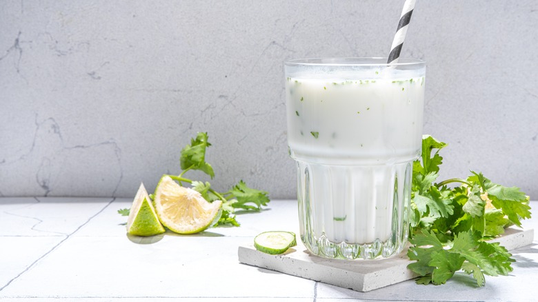 ayran with herbs and lime