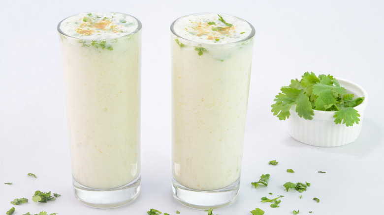 yogurt chaas with herbs