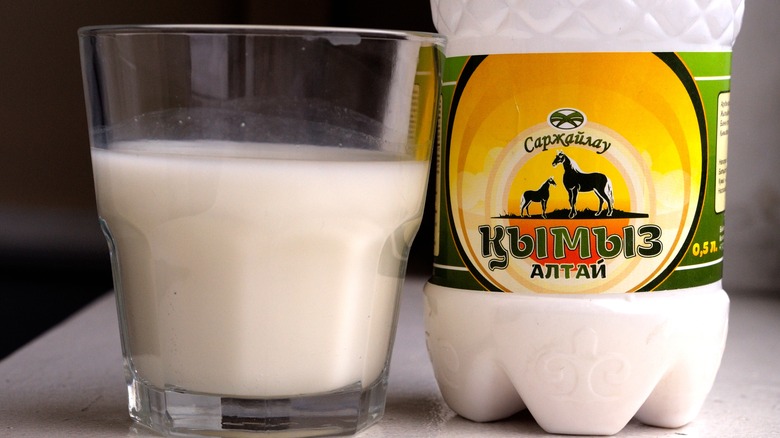 glass of kumis milk