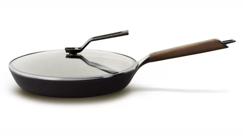 Vermicular frying pan on white