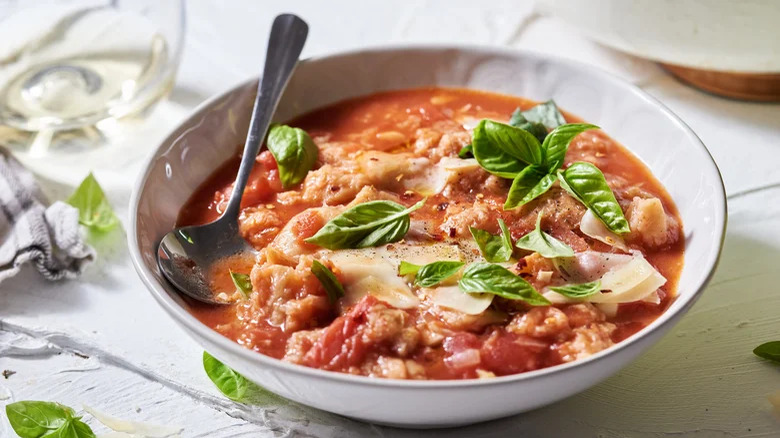 Bowl of pappa al pomodoro soup