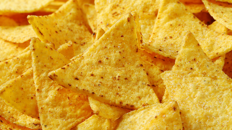 Pile of tortilla chips