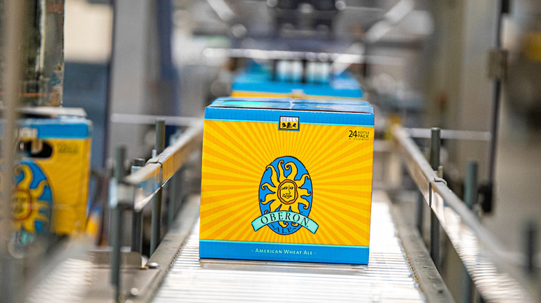 Case of oberon on conveyor belt 