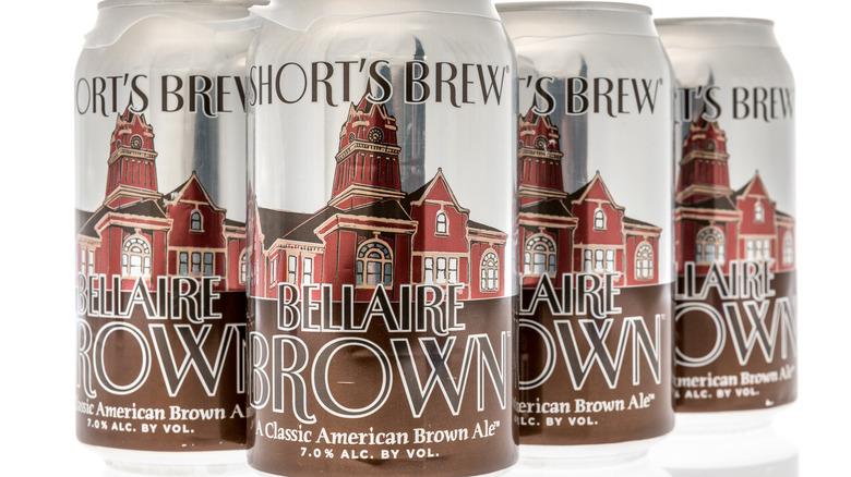 Four cans of Bellaire Brown