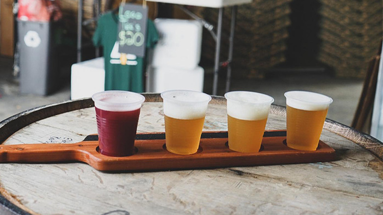 Flight at Green Empire Brewery