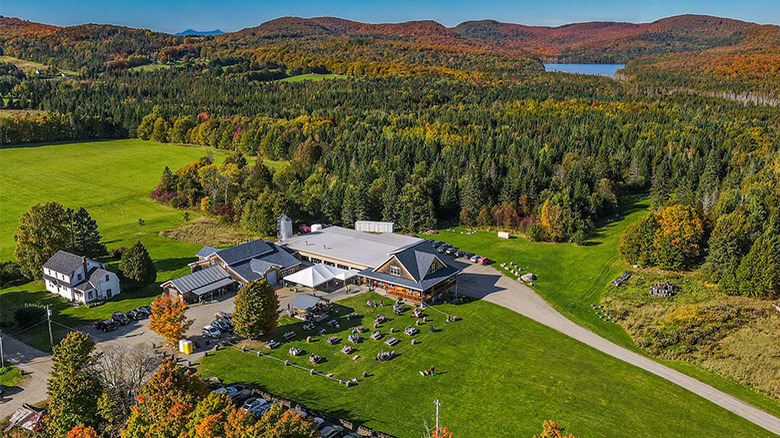 Aerial view of Hill Farmstead Brewery