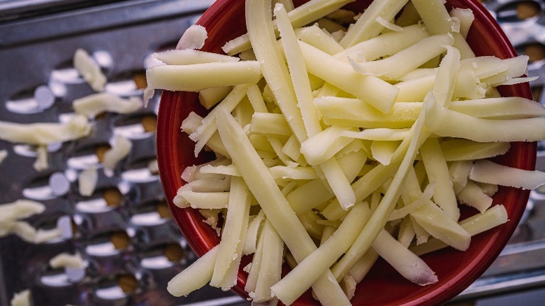 shredded Monterey jack cheese bowl