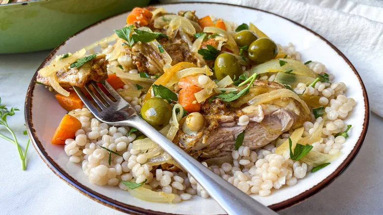 Chicken tagine with couscous