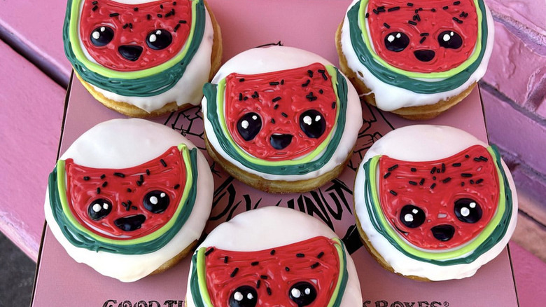 Watermelon-themed donuts at Voodoo