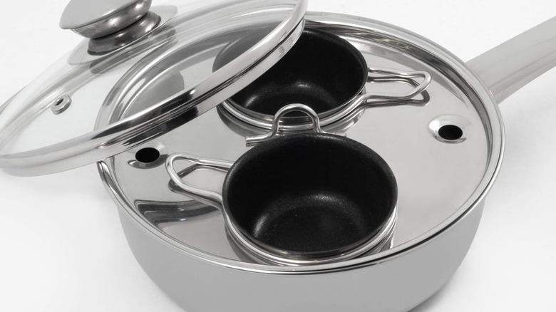 Excelsteel Stainless Steel 2-Cup Egg Poacher