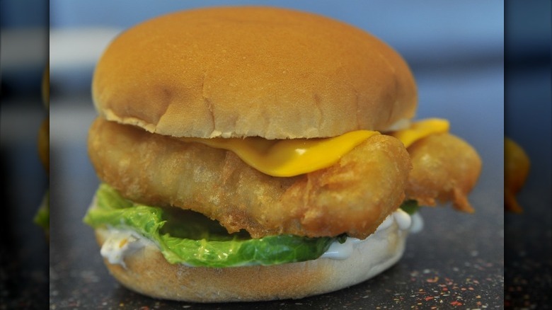 Tucker's Hamburgers fish sandwich