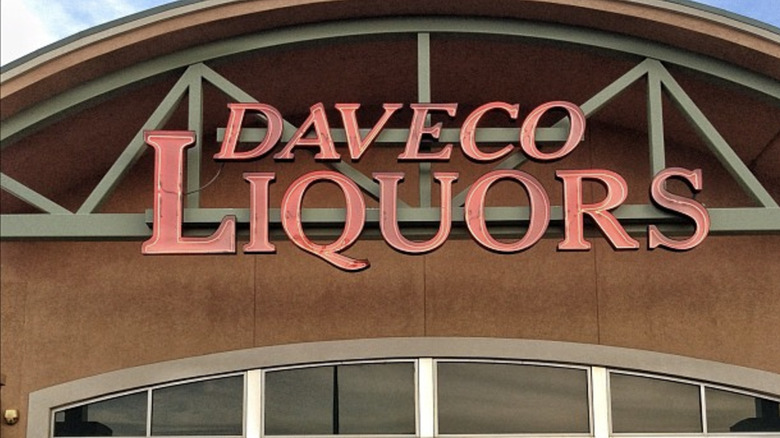 Daveco Liquors storefront and sign