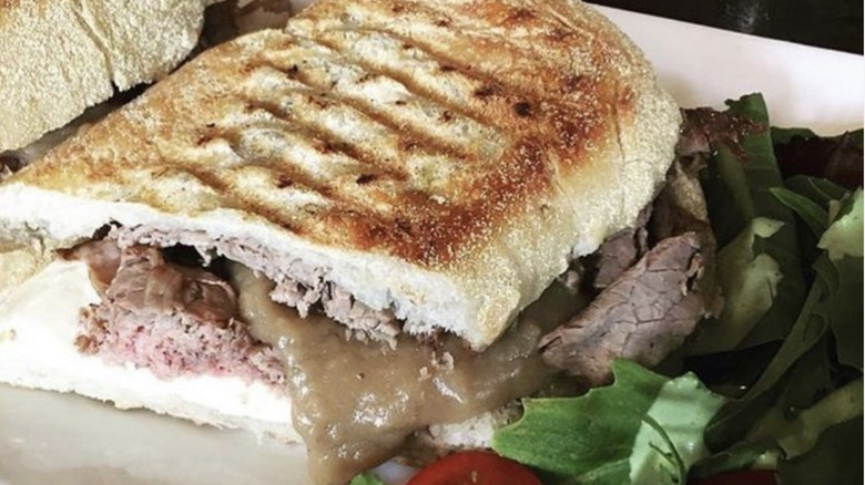 Half a roast beef panini