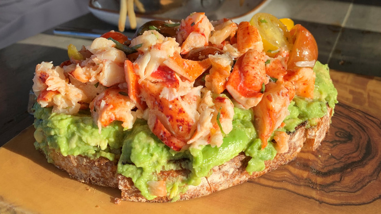 Lobster and avocado toast