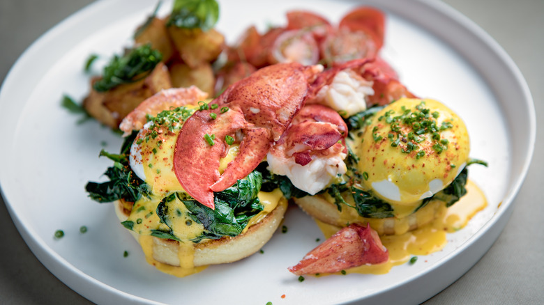 Lobster eggs Benedict