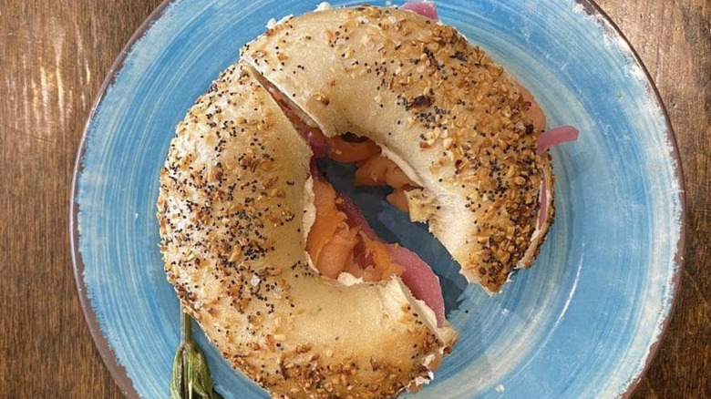 The Bagelers Coffeehouse bagel sandwich