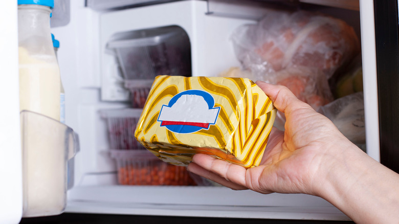 Butter in freezer