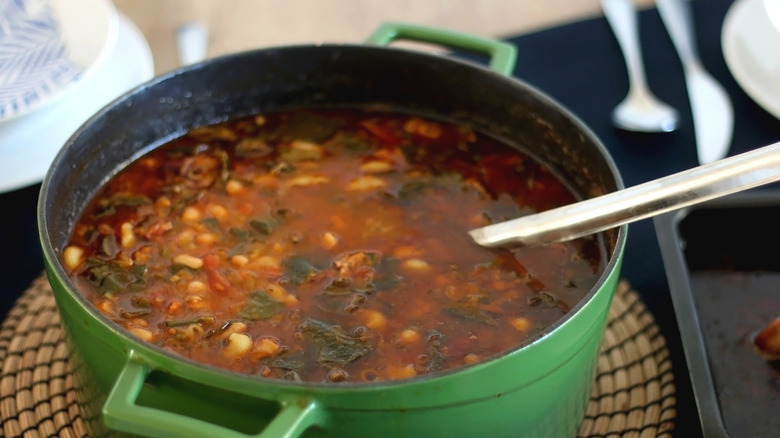 Pot of bean soup