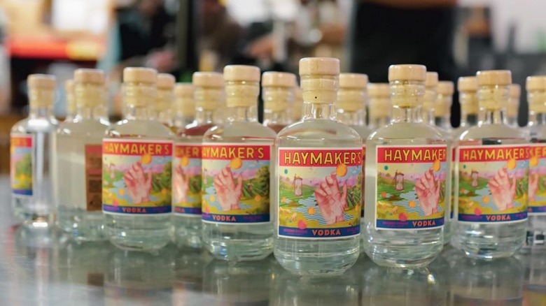 Haymaker's Vodka bottles