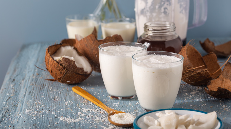 Smoothie with coconut pulp