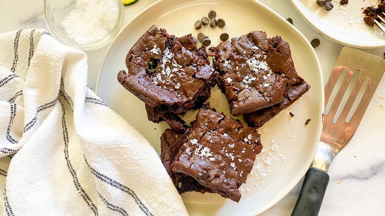 brownies on plate