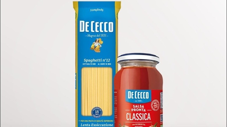 De Cecco spaghetti and sauce