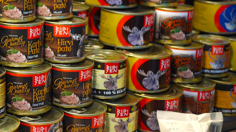 canned elk on a shelf