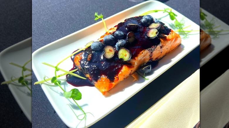 maple blueberry salmon