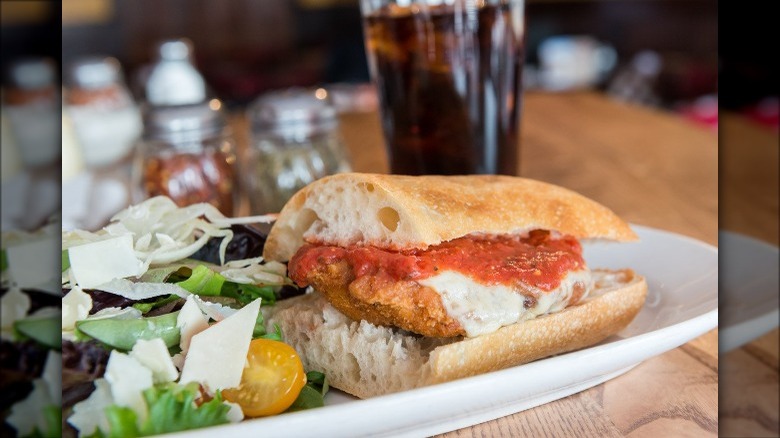 Giordano's chicken Parmesan sandwich