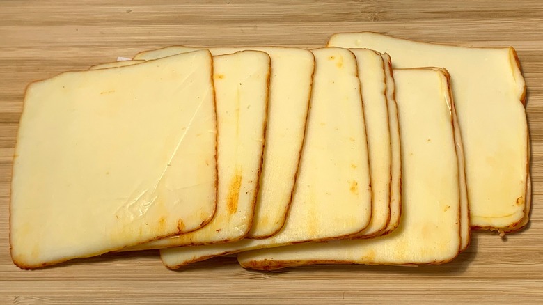 slices of muenster on board