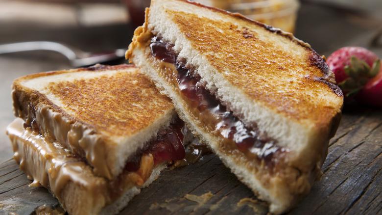 Peanut butter and jelly sandwich