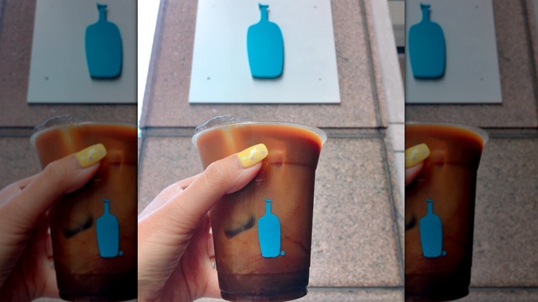 Blue Bottle storefront and cup