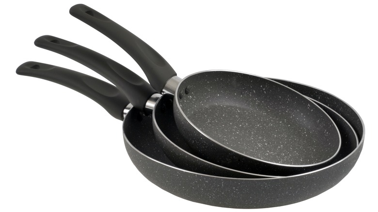 Stacked nonstick pans