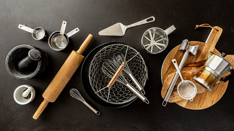 Metal kitchen utensils