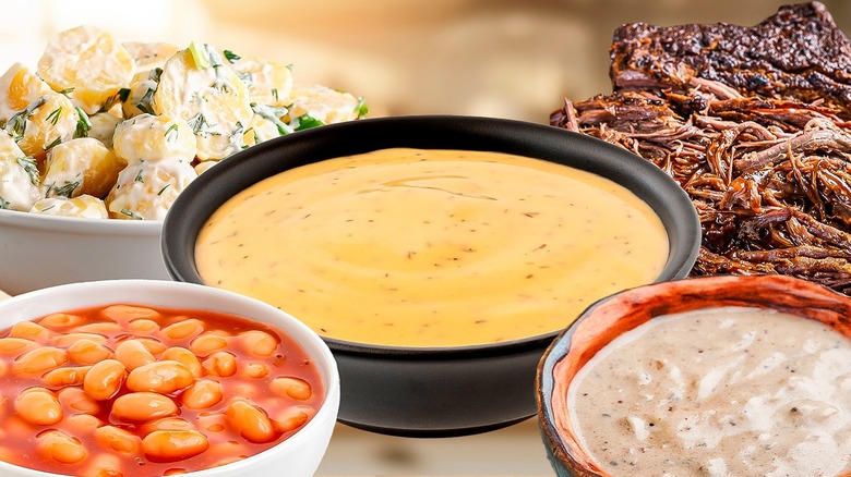 honey mustard surrounded by foods