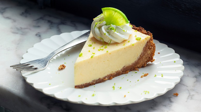 slice of key lime pie