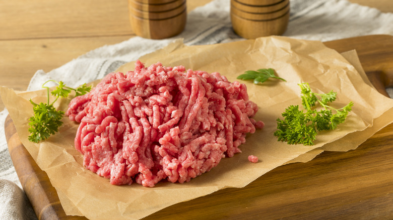 raw ground lamb