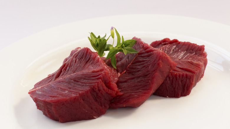 raw ostrich meat