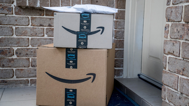 Amazon packages left at front door