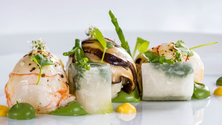 Fine dining dish from Victoria & Albert's restaurant in Disney World