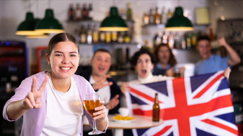 Pub Golf team with British flag