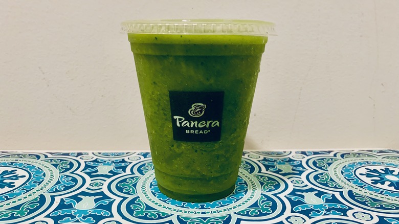 Panera Green Smoothie on Table