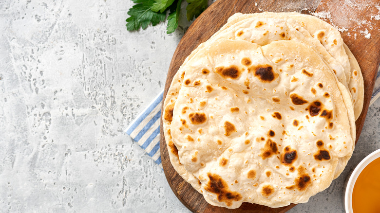 Plate with Indian chapati