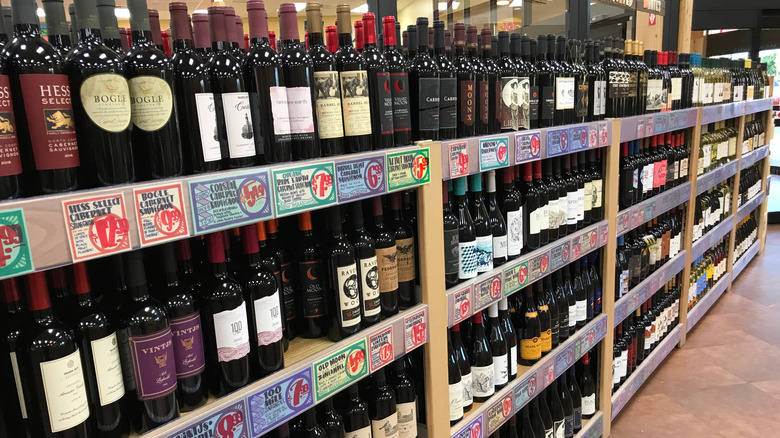 Wine selection at Trader Joe's