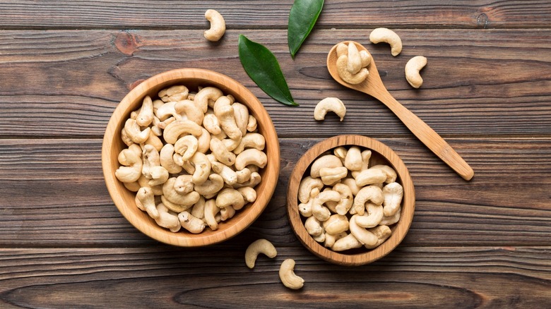 Bowls of cashews