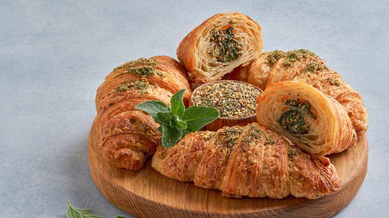 croissants filled with za'atar