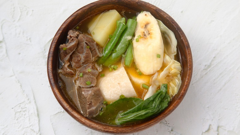 Bowl of Filipino pochero