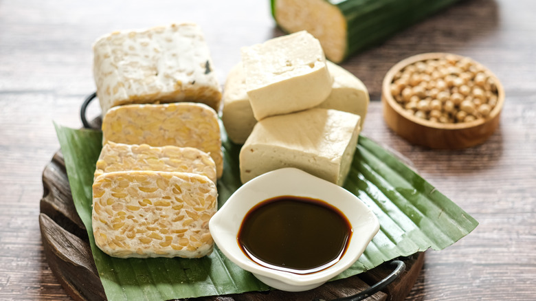 Tempeh with soy sauce